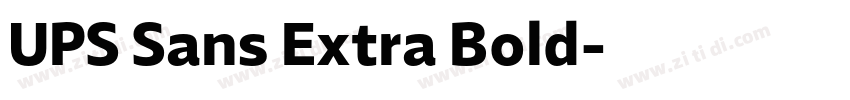 UPS Sans Extra Bold字体转换
